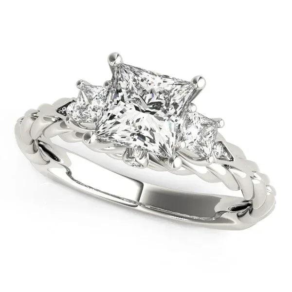 14K White Gold Princess Lab-Grown Diamond Ring