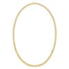 Cuban necklace in solid 14K yellow gold, view 2