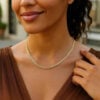 Cuban necklace in solid 14K yellow gold, view 5