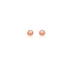 5mm round stud earrings in solid 14K rose gold