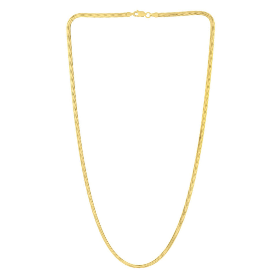 14K Yellow Gold Snake Oval Chain 3.30mm