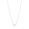 14K Rose Gold Solitaire Pearl Necklace