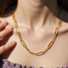 14K Yellow Gold Paperclip Chain 4.20mm