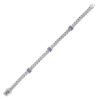 Sterling Silver Woven Sapphire Bracelet
