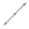 Sterling Silver Woven Sapphire Bracelet