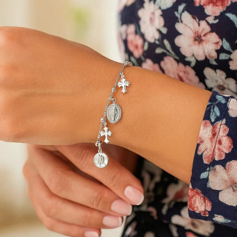Sterling silver bracelet inch, view 3