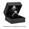 3 ct tw lab-grown diamond solitaire princess ring in solid 10K yellow gold, engagement ring, view 6