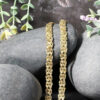 Fancy byzantine necklace in solid 14K yellow gold, view 4