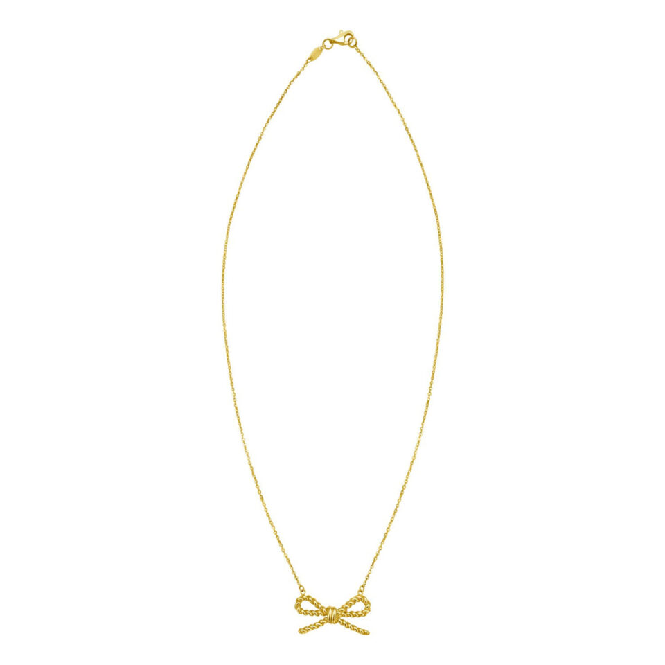 14K Yellow Gold Twisted Polished Necklace