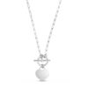 Sterling Silver, Rhodium Plated Heart 8.1g
