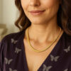 Sterling silver, gold plated necklace, view 5