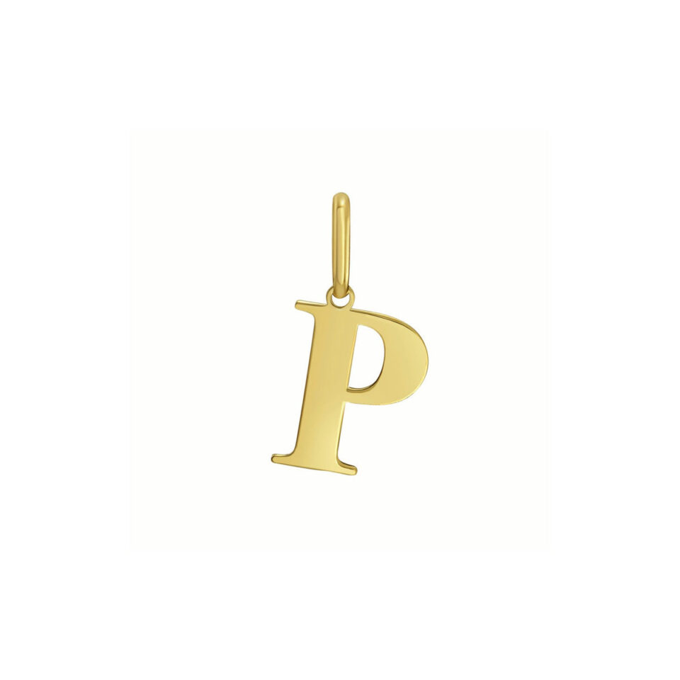 14K Yellow Gold Initial Pendant 0.8g