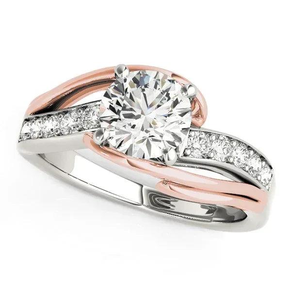 14K White And Rose Gold Lab-Grown Diamond 1 1/8cttw