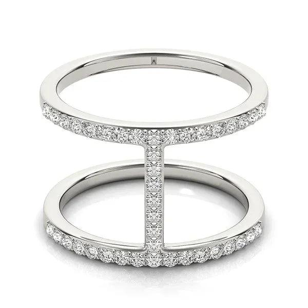 14K White Gold Lab-Grown Diamond Band 3/8cttw