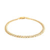 3.60mm pave curb bracelet in solid 14K two-tone gold, view 2