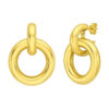 14K Yellow Gold Polished Round Hoop Earrings