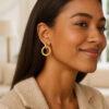 14K Yellow Gold Polished Round Hoop Earrings