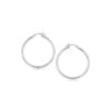 Sterling silver, rhodium plated hoop 2x35mm