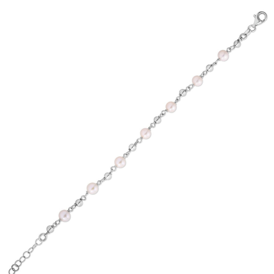 Sterling Silver, Rhodium Plated Bead 5.3g
