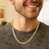 8.00mm chain in solid 14K yellow gold, view 4