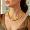 Necklace in solid 14K yellow gold, view 5
