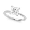 2 ct tw lab-grown diamond solitaire princess ring in solid 14K white gold, engagement ring, view 2