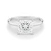 2 ct tw lab-grown diamond solitaire princess ring in solid 14K white gold, engagement ring