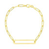 3.30mm paperclip bracelet in solid 14K yellow gold, view 2
