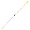 14K Yellow Gold Amethyst Chain