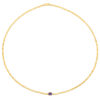14K Yellow Gold Amethyst Chain