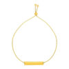 Adjustable bracelet in solid 14K yellow gold