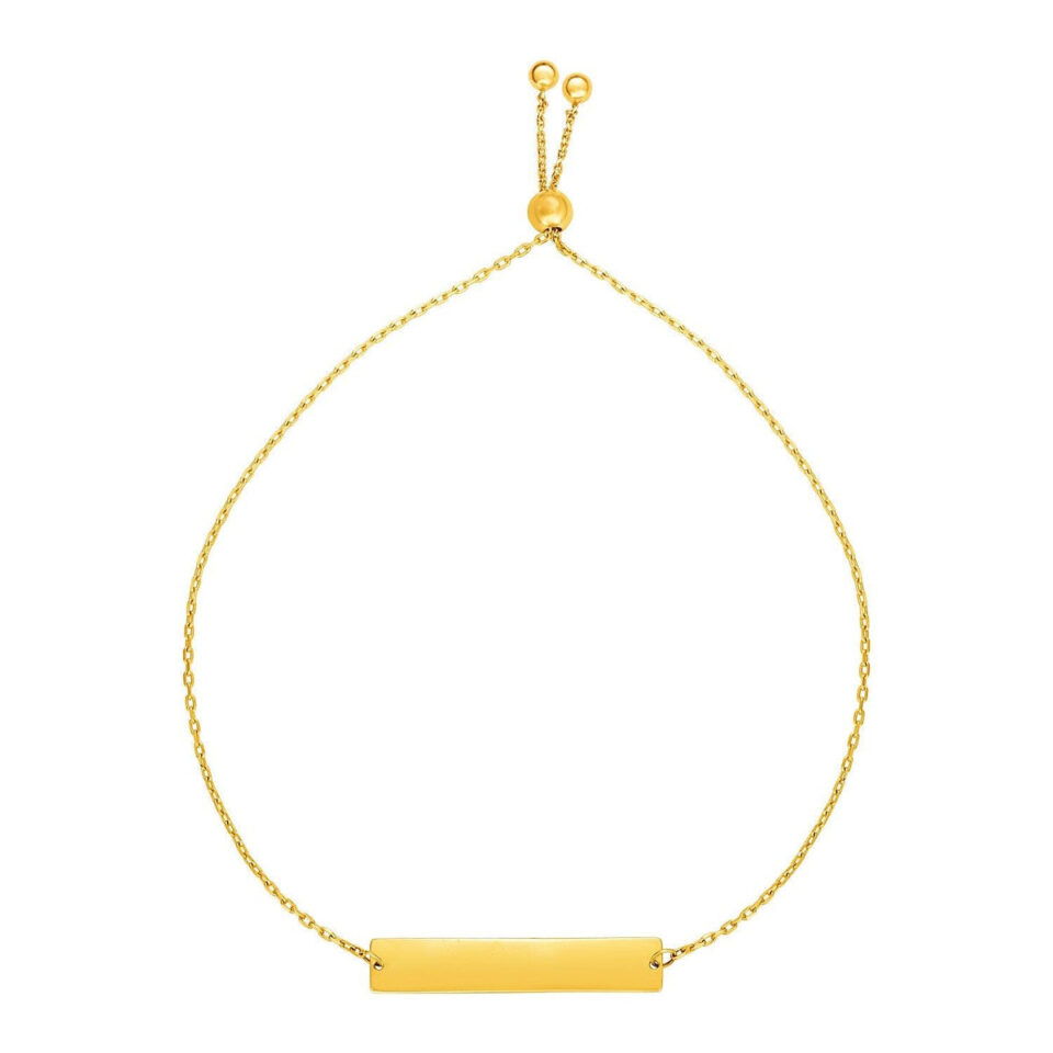 14K Yellow Gold Adjustable Bracelet