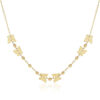 Inch polished necklace in solid 14K yellow gold