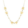 Inch polished necklace in solid 14K yellow gold, view 2