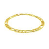 10K Yellow Gold Lite Figaro Bracelet, 6.6 mm