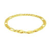 10K Yellow Gold Lite Figaro Bracelet, 6.6 mm