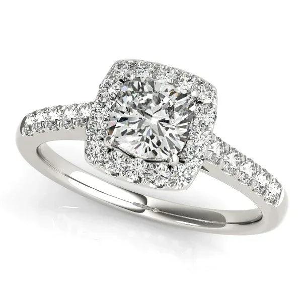 14K White Gold Round Lab-Grown Diamond 3/4cttw