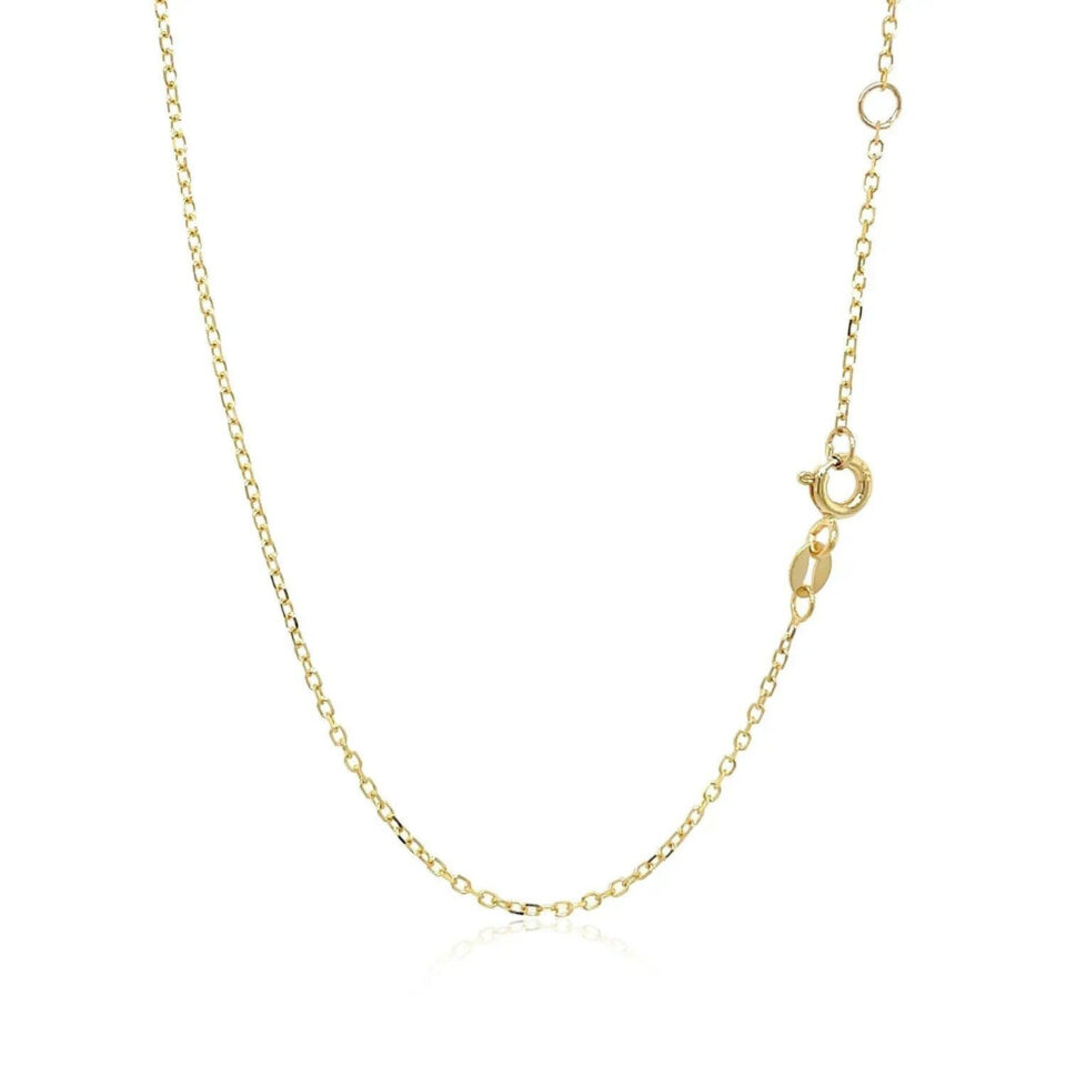14K Yellow Gold Round Amethyst Necklace