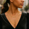 14K Yellow Gold Station Necklace