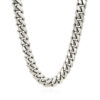 Sterling Silver, Rhodium Plated Cuban 9.80mm