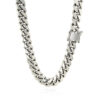 Sterling Silver, Rhodium Plated Cuban 9.80mm