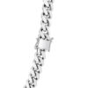 Sterling Silver, Rhodium Plated Cuban 9.80mm