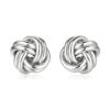Sterling Silver Two Strand Love Knot Earrings, 13 mm