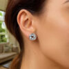 Sterling Silver Two Strand Love Knot Earrings, 13 mm