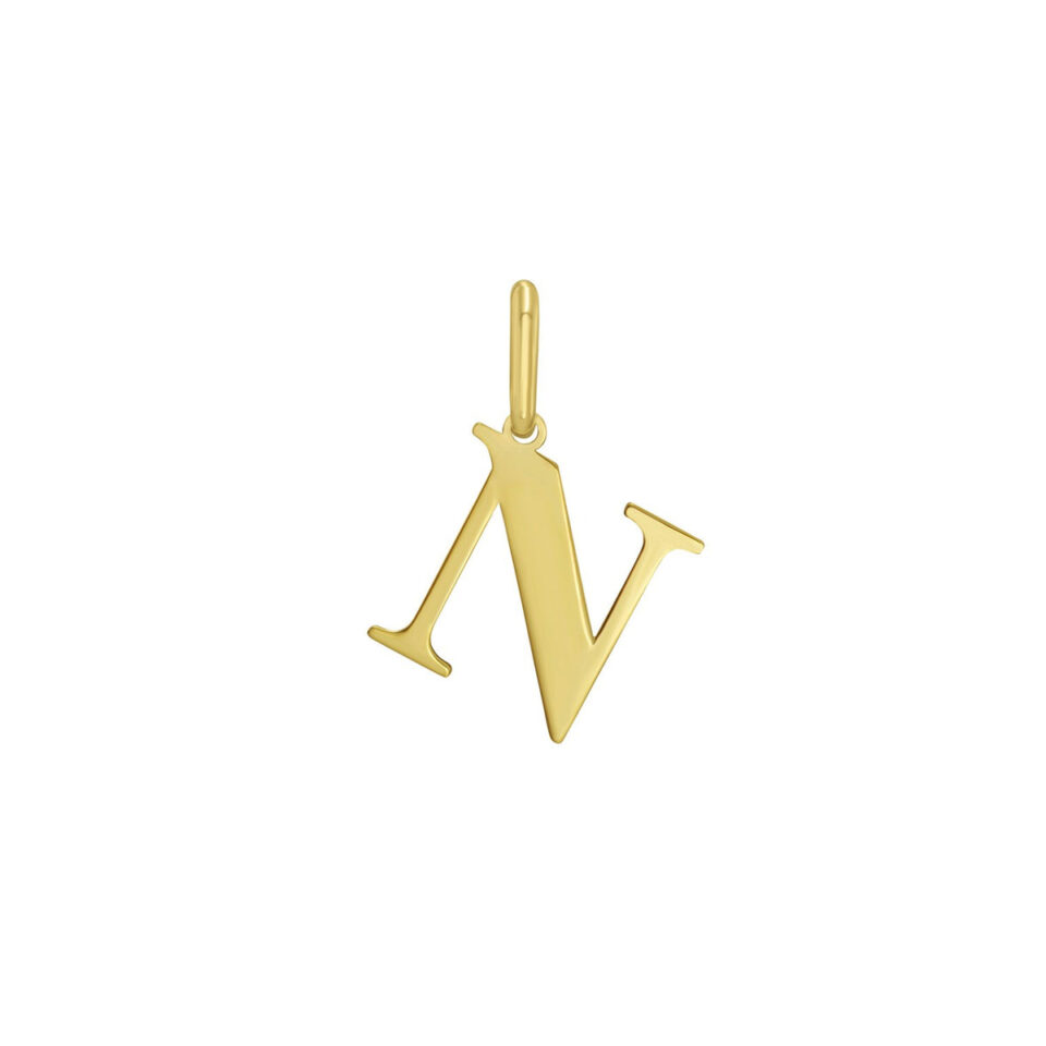 14K Yellow Gold Initial Pendant 0.8g