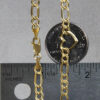 Heart figaro bracelet in solid 14K yellow gold, view 6