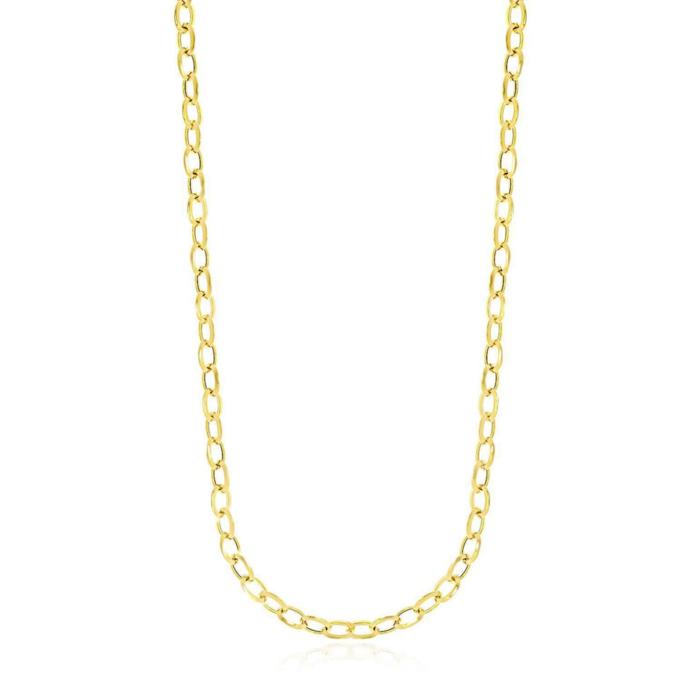 14K Yellow Gold Polished Cable Necklace
