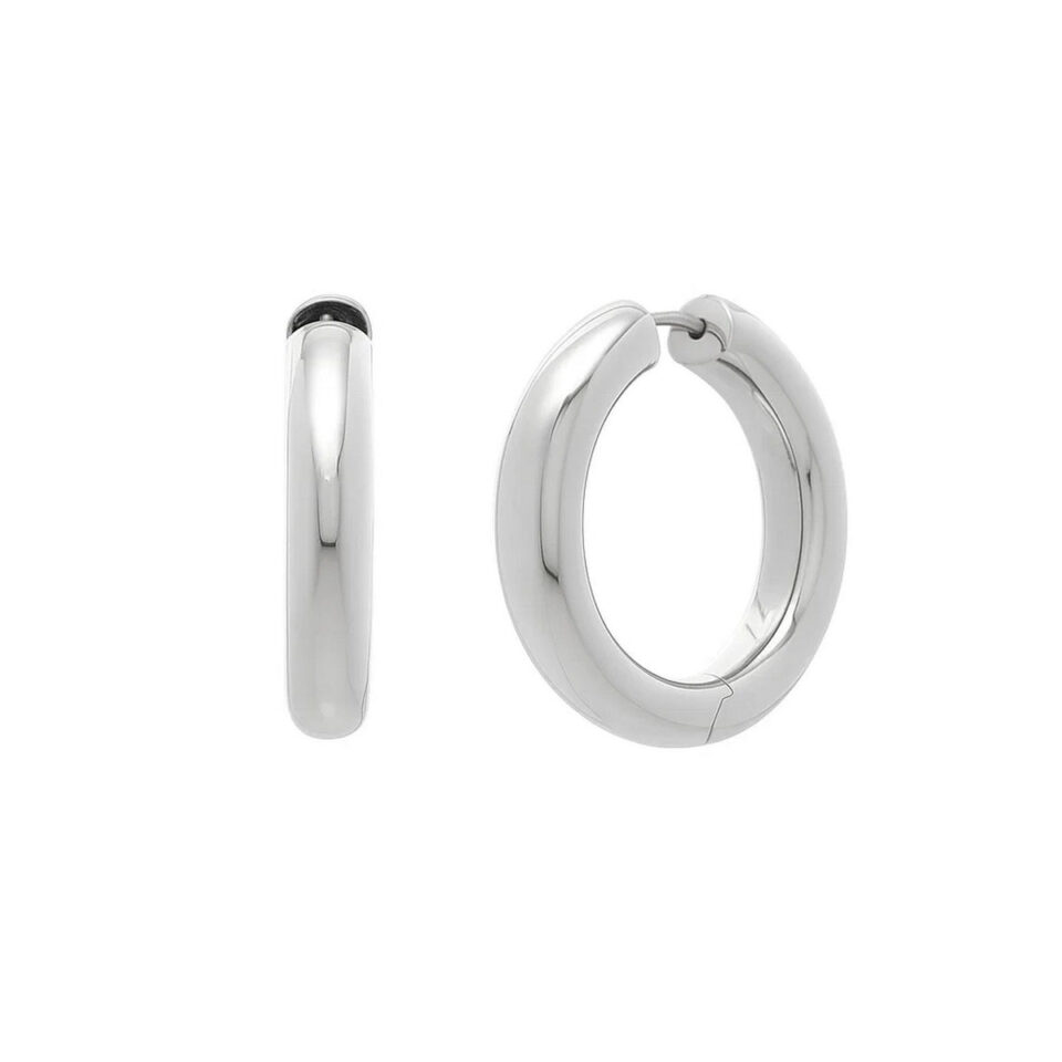 Sterling Silver Classic Round Hoop Earrings