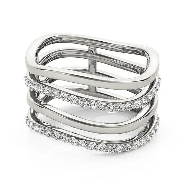 14K White Gold Lab-Grown Diamond Band 3/8cttw