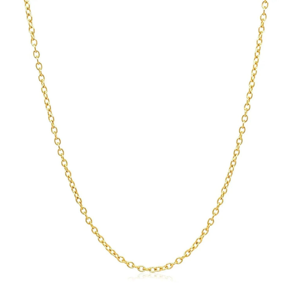 18K Yellow Gold Cable Round Chain 1.50mm